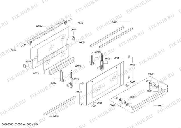 Взрыв-схема плиты (духовки) Bosch HBN53R550B Bosch - Схема узла 07