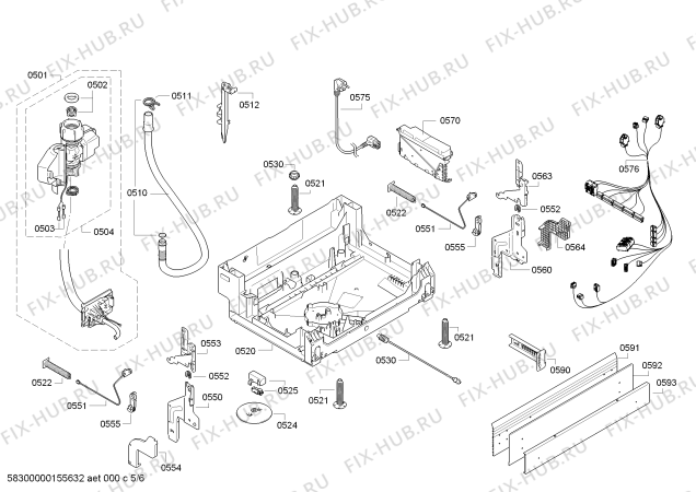 Схема №2 S21M40N5EU с изображением Панель управления для посудомойки Bosch 00705378
