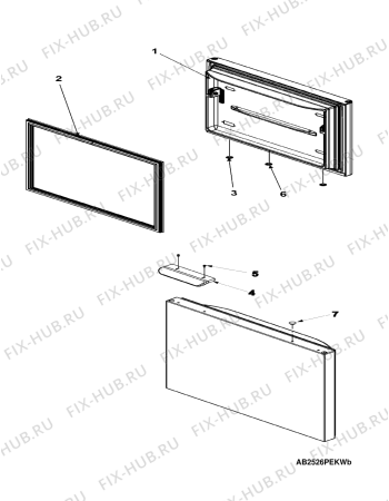 Схема №2 AB2526PEKW с изображением Затычка для холодильника Whirlpool 482000094453