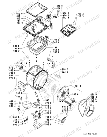 Схема №1 AWT 4109/1 с изображением Обшивка для стиральной машины Whirlpool 481245214024