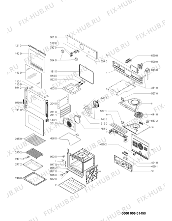 Схема №1 OVD10S (F091095) с изображением Инструкция по эксплуатации для плиты (духовки) Indesit C00371247