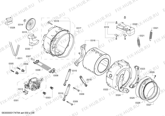 Схема №2 WAS24460IN с изображением Крышка для стиральной машины Bosch 00682841