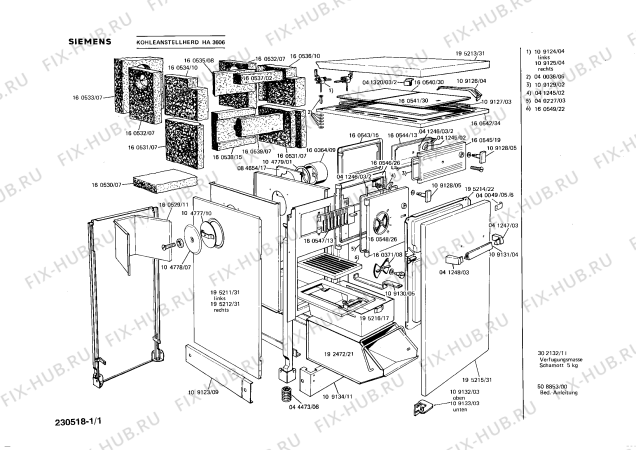 Схема №1 HA3606 с изображением Стержень для плиты (духовки) Siemens 00109130