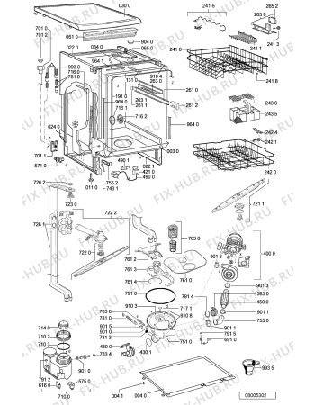 Схема №2 ADP 4502/5/S с изображением Панель управления для посудомойки Whirlpool 481245372999