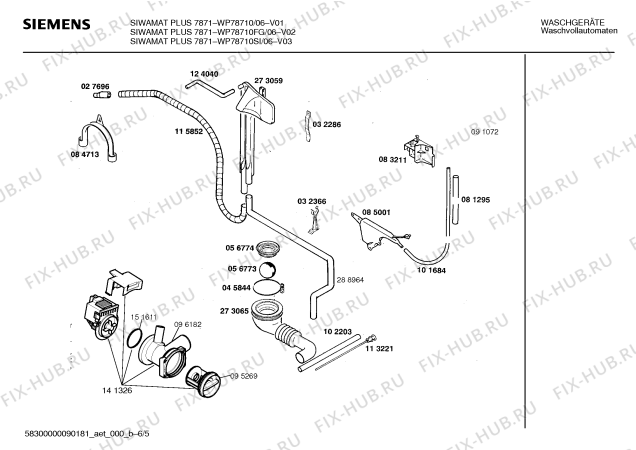 Схема №2 WP78710FG SIWAMAT PLUS 7871 с изображением Панель управления для стиральной машины Siemens 00278445