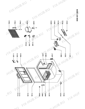 Схема №1 2CFH-134 с изображением Затычка для холодильной камеры Whirlpool 481246228735