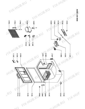 Схема №1 CFH-112 с изображением Дверца для холодильной камеры Whirlpool 481241619797