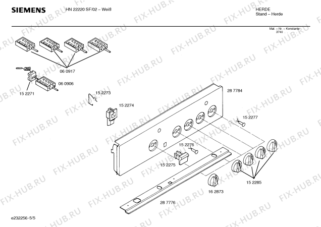 Схема №2 HN28220SF с изображением Ручка управления духовкой для плиты (духовки) Siemens 00162873