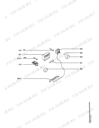 Взрыв-схема плиты (духовки) Aeg CB3100-1-W   EURO - Схема узла Functional parts 267