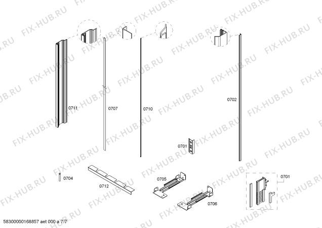 Схема №1 CIB30MIIL5 с изображением Поднос для холодильной камеры Bosch 00772236