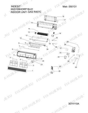 Схема №1 KKS109H0RP1B01 (F026701) с изображением Другое для кондиционера Indesit C00119763