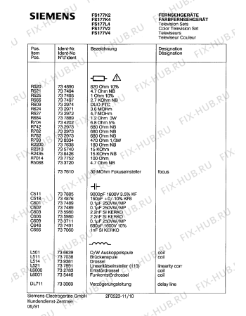 Схема №3 FS169N4EU с изображением Динамик для телевизора Siemens 00755713