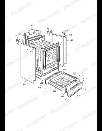 Взрыв-схема плиты (духовки) DELONGHI TGX 664/1 A - Схема узла 2