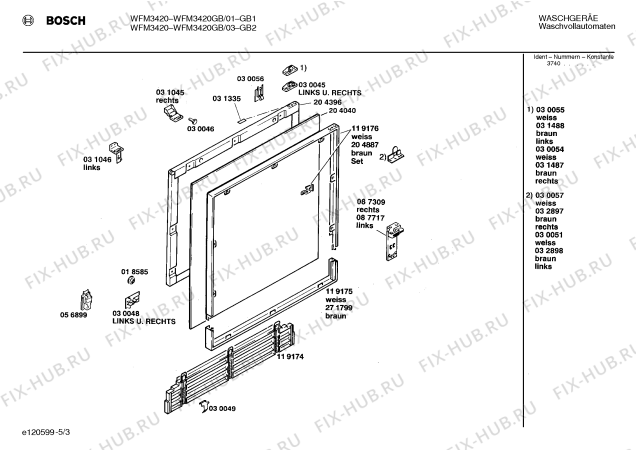 Схема №2 WIK7500 с изображением Вкладыш в панель для стиральной машины Bosch 00088311