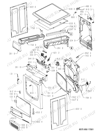 Схема №1 AM 269 с изображением Микропереключатель Whirlpool 481227138396