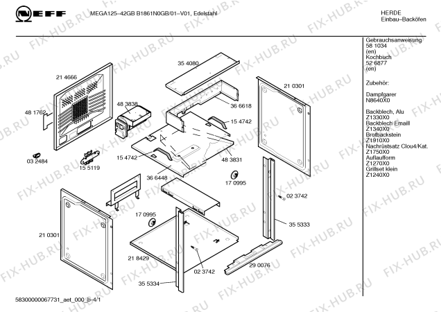 Схема №2 B1861N0GB MEGA12542GB с изображением Панель управления для духового шкафа Bosch 00366570