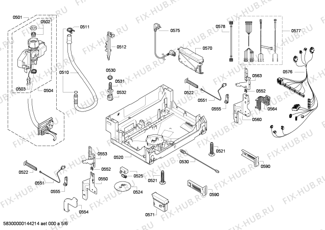 Схема №2 S41T69N2EU с изображением Передняя панель для посудомоечной машины Bosch 00676627