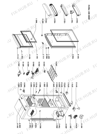 Схема №1 ARC 2980 с изображением Полка для холодильной камеры Whirlpool 481245819148