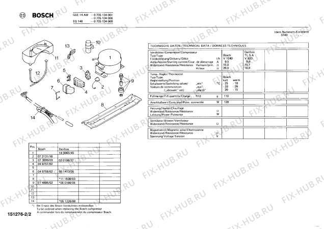 Взрыв-схема холодильника Bosch 0705134006 GSE14AW - Схема узла 02