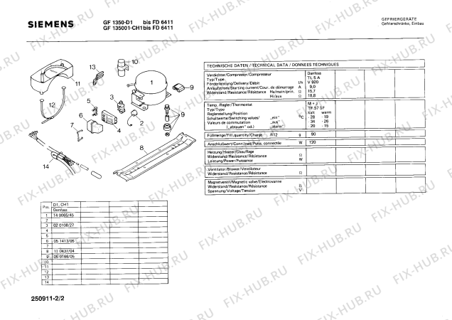 Взрыв-схема холодильника Siemens GF135001 - Схема узла 02