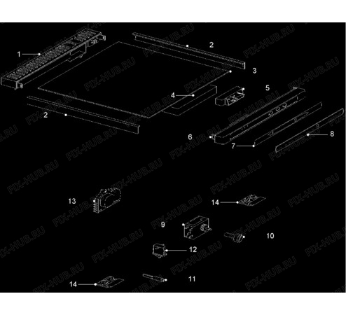 Взрыв-схема холодильника Tricity Bendix EBDF107 - Схема узла Electrical equipment 268