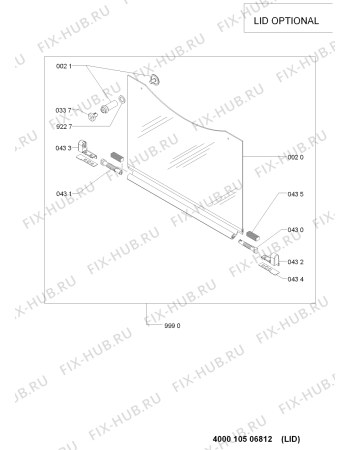 Схема №2 AKS 343/IX с изображением Затычка для плиты (духовки) Whirlpool 481010400189