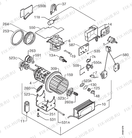 Взрыв-схема стиральной машины Atlas CDE3040 - Схема узла Electrical equipment 268