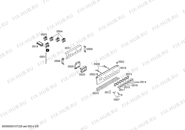 Схема №4 HN55329EU с изображением Стеклокерамика для электропечи Siemens 00241240