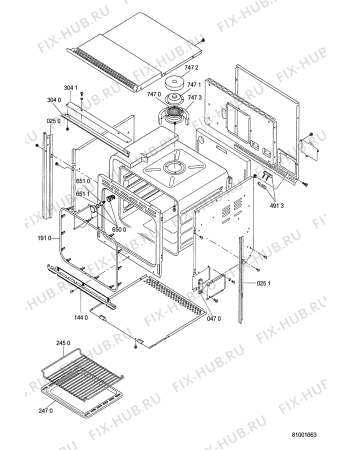 Схема №2 AKP 916 AV с изображением Панель для электропечи Whirlpool 481945058417