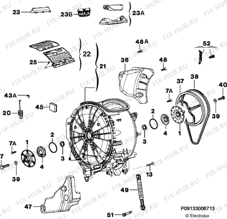 Взрыв-схема стиральной машины Rosenlew RTT1011 - Схема узла Functional parts 267