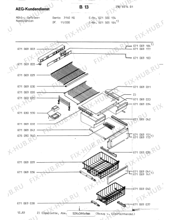 Взрыв-схема холодильника Aeg SANTO 3140 KG - Схема узла Section2