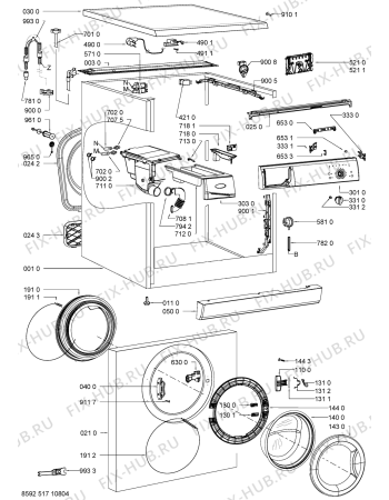 Схема №2 AWO/D 53109 с изображением Обшивка для стиралки Whirlpool 480111102544