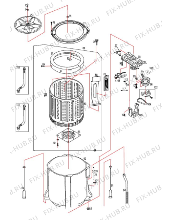 Схема №1 IASTL8050WH с изображением Соединительный элемент для стиралки Whirlpool 488000532978