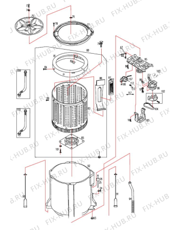 Схема №1 IASTL8050WH с изображением Электролиния для стиральной машины Whirlpool 488000532894