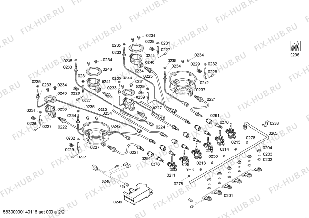 Схема №1 T29S96N0 ENC.T29S96N0 4G+2W 90F NEFF с изображением Ручка конфорки для плиты (духовки) Bosch 00615643