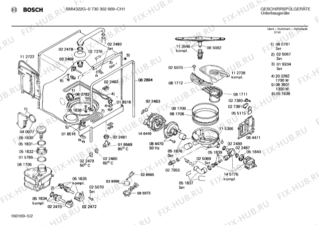 Схема №1 SMI4322G с изображением Панель для посудомоечной машины Bosch 00117667