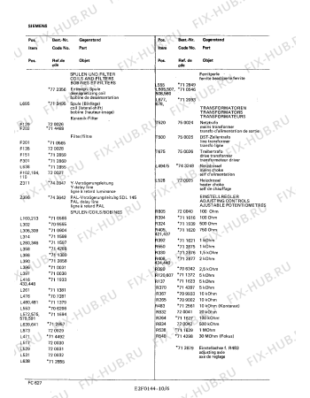 Взрыв-схема телевизора Siemens FC6272 - Схема узла 07