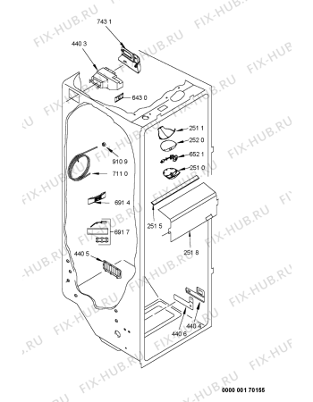 Схема №2 S20C RBB22-A/G с изображением Дверка для холодильника Whirlpool 481241619224