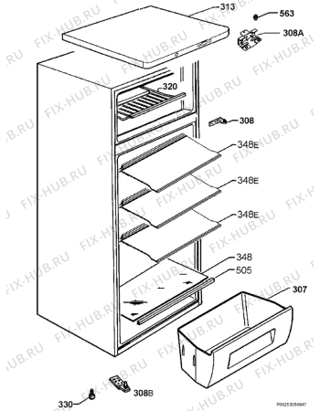 Взрыв-схема холодильника Electrolux ST2340 - Схема узла Housing 001