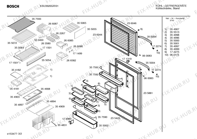 Схема №2 P1KCS4000S с изображением Компрессор для холодильника Siemens 00142039