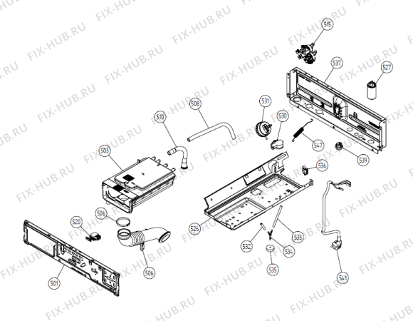 Схема №1 FTL 34 SF   -White (900003140, WM25.3) с изображением Обшивка для стиральной машины Gorenje 266803