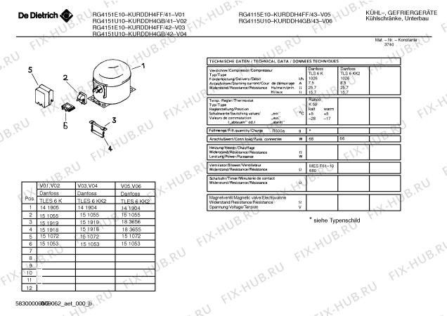 Схема №2 KU15R05NE с изображением Плата для холодильника Bosch 00358690