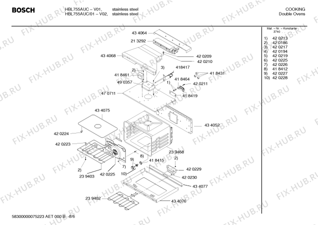 Схема №2 HBL756AUC с изображением Кабель для холодильной камеры Bosch 00489293