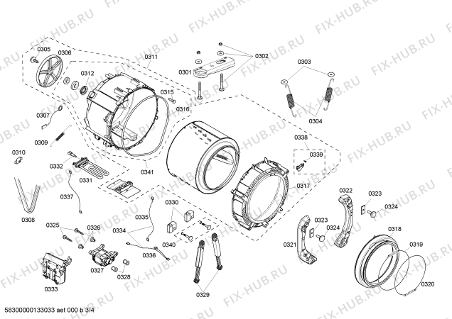 Схема №1 WFMC8400UC Nexxt 800 Series с изображением Модуль управления для стиралки Bosch 00665847