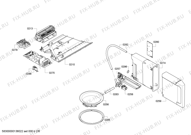 Взрыв-схема плиты (духовки) Bosch HBC36D723 - Схема узла 02