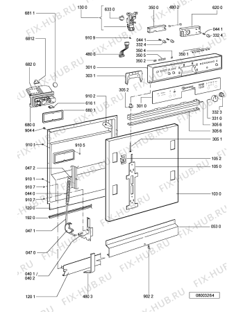 Взрыв-схема посудомоечной машины Bauknecht GSI 6998 C-IN - Схема узла
