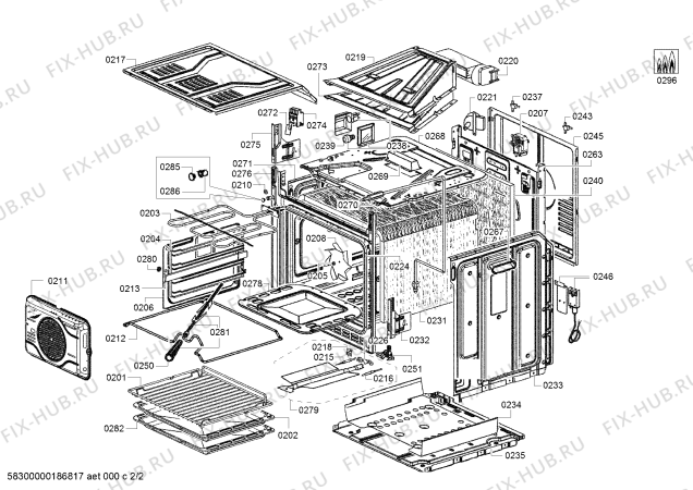 Схема №1 HGN10G050 с изображением Втулка для плиты (духовки) Bosch 00633871