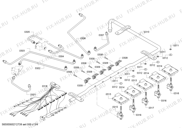 Схема №1 SGSXP365TS Thermador с изображением Труба для плиты (духовки) Bosch 11022426