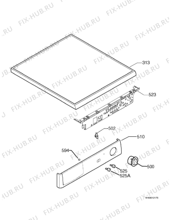 Взрыв-схема сушильной машины Zanussi Electrolux ZDE36150W - Схема узла Command panel 037