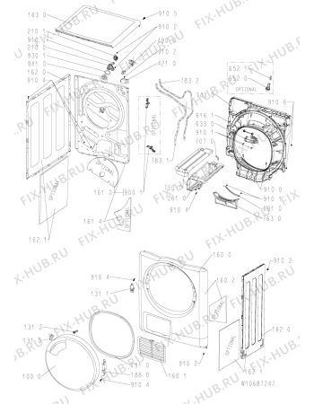 Взрыв-схема стиральной машины Whirlpool WDEHP80DW - Схема узла